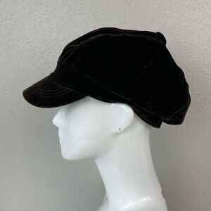 Brown Velour Hat EUC